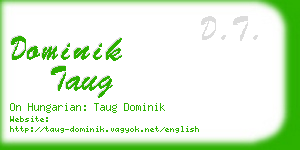 dominik taug business card